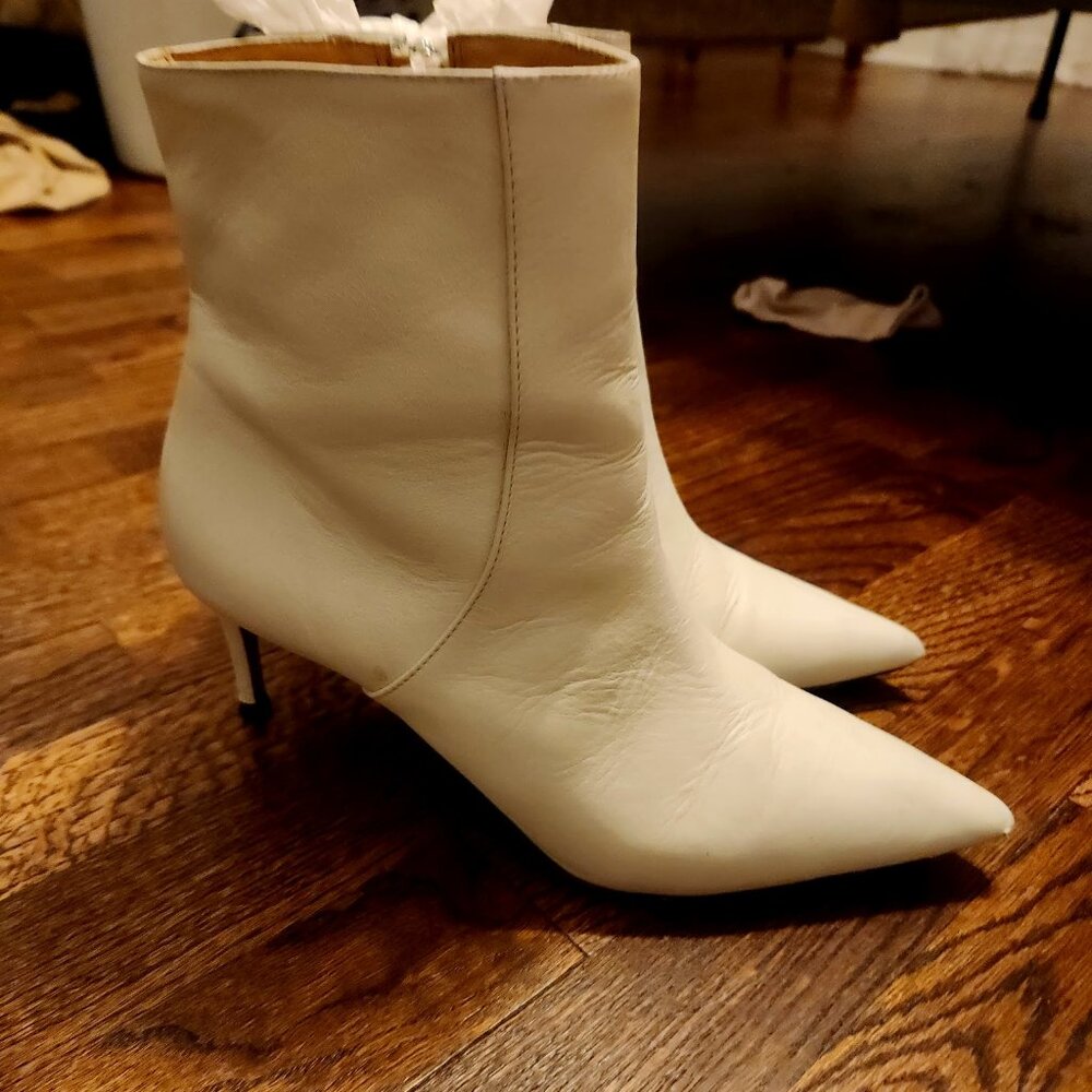 Schutz White Booties